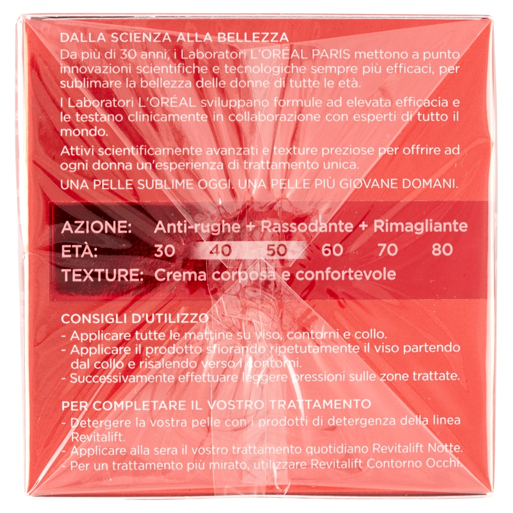 L'Oréal Paris Revitalift Viso, Contorni e Collo Trattamento Rimagliante Anti-Rughe+Rassodante 50 ml